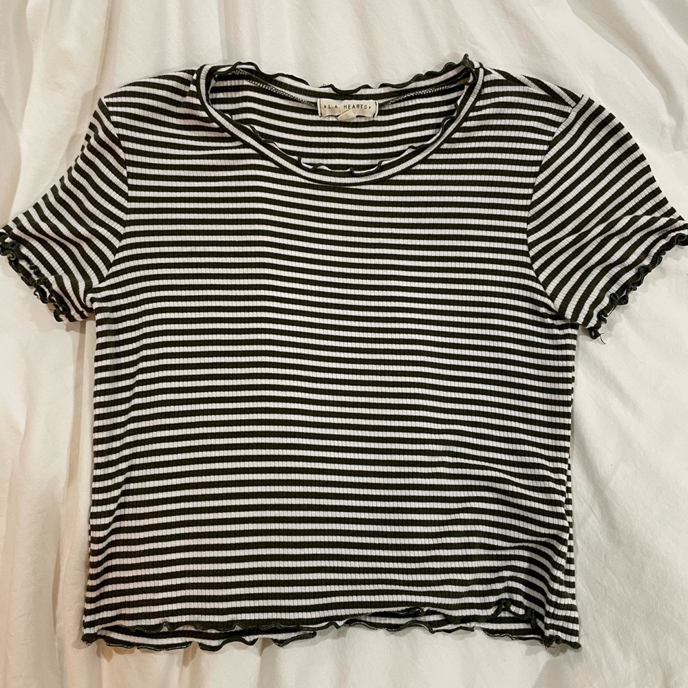 LA Hearts Striped Top